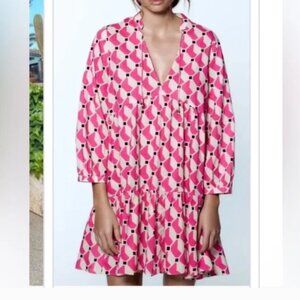Zara Tiered Geometric Dress